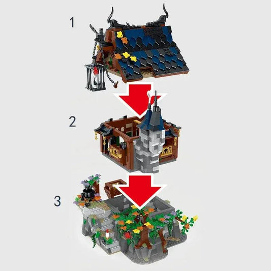  Lego Compatible Medieval Witch House Building Set For Kids -  ToylandEU™