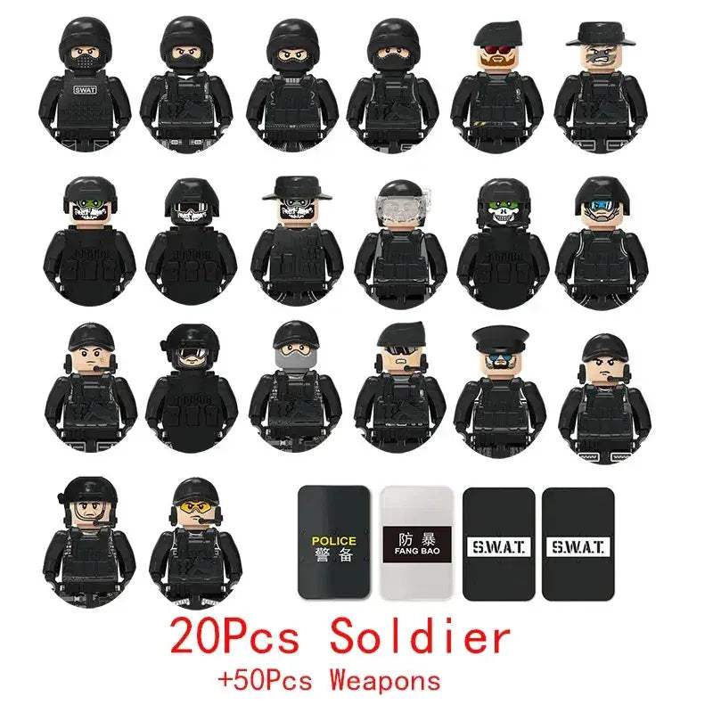 Lego Compatible Military Building Blocks Set With Off Road Vehicle - ToylandEU