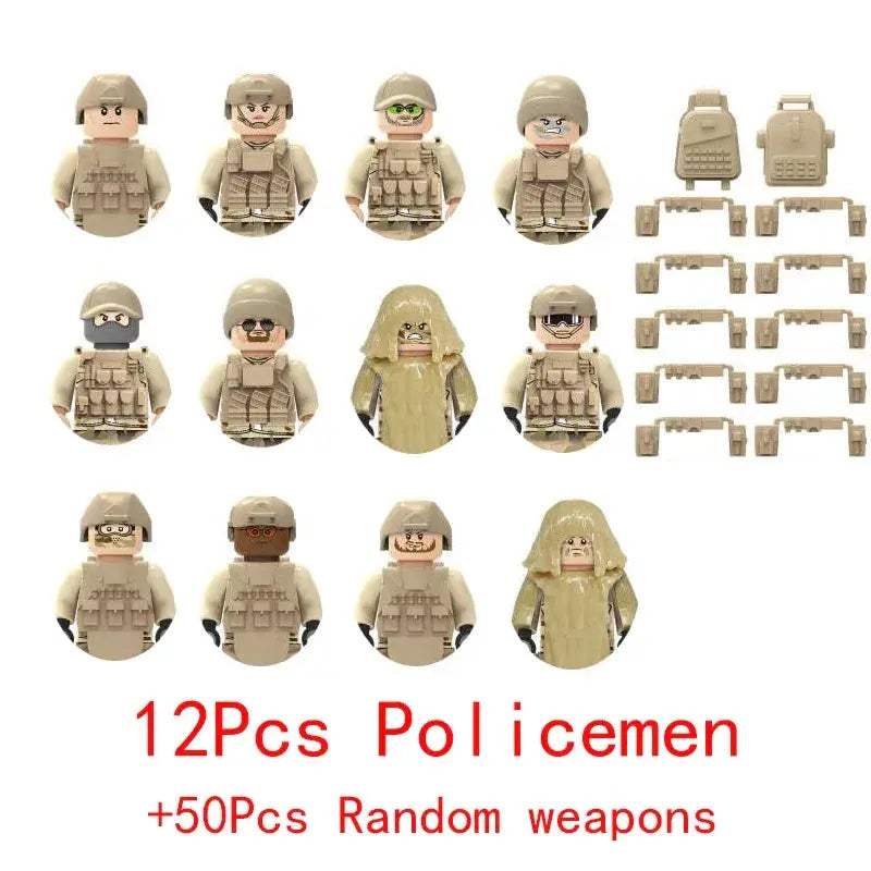 Lego Compatible Military Building Blocks Set With Off Road Vehicle - ToylandEU