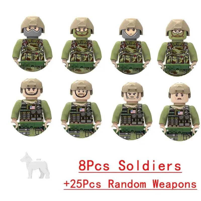 Lego Compatible Military Building Blocks Set With Off Road Vehicle - ToylandEU