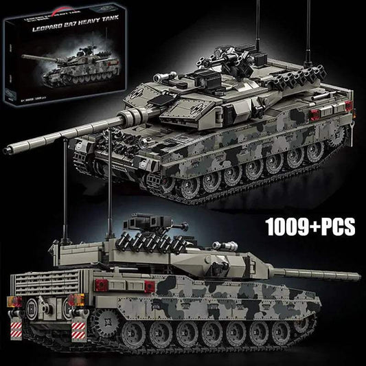 Military WW2 MOC Leopard 2A7 Army Main Battle Tank Soldiers Building Blocks Bricks M1 T90M Tank Set For Children Boys Gifts - ToylandEU