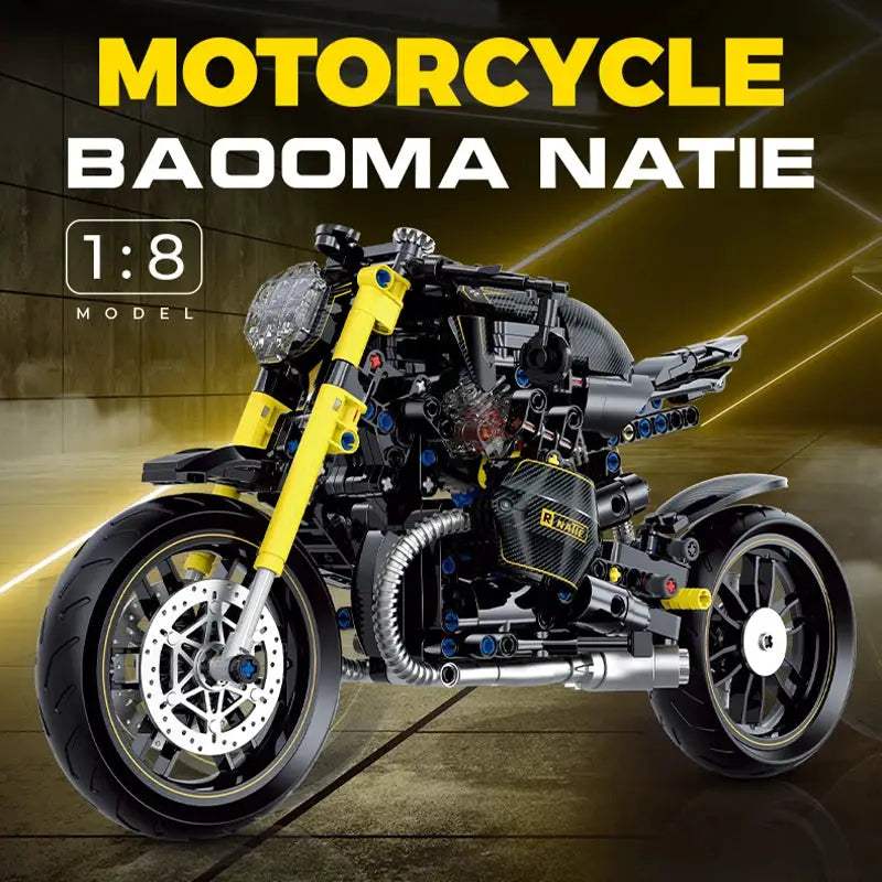 MOC Technical Building Blocks Motorbike Model City Racing Vehicle Technical Bricks Birthday Gifts Toys for Kids Boys Children - ToylandEU