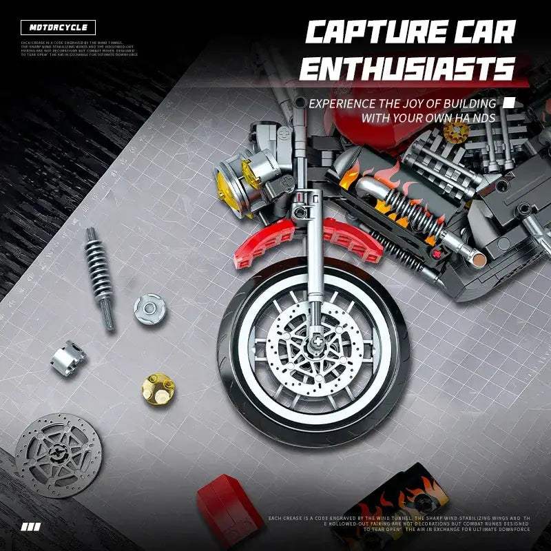 Lego Compatible Motorbike Building Blocks Set One To Eight Detailed - ToylandEU