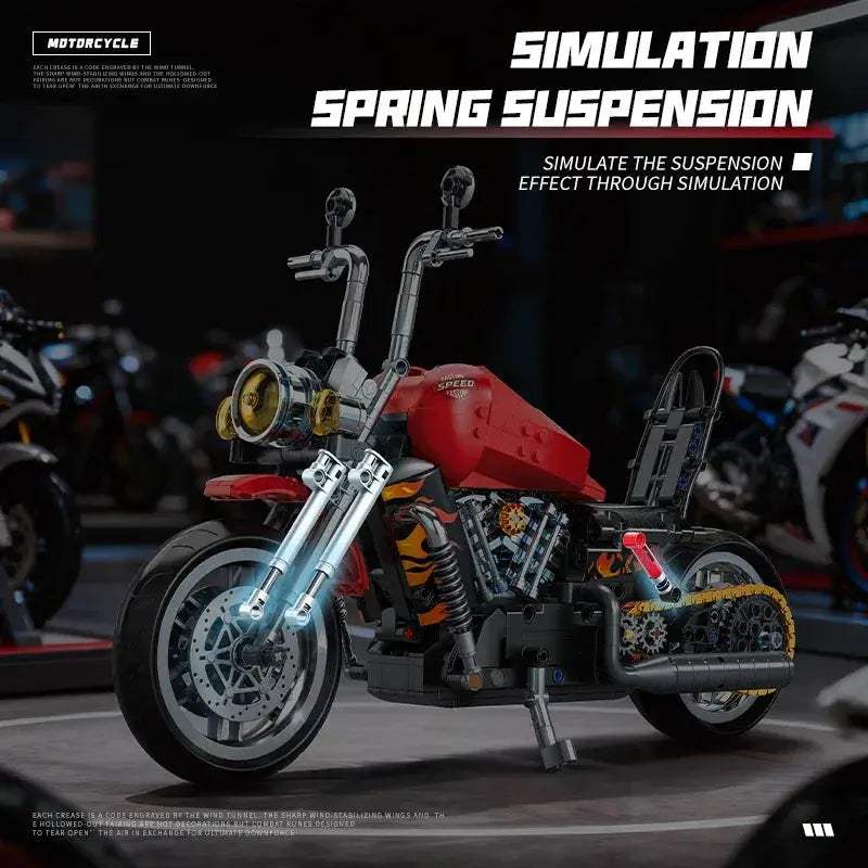 Lego Compatible Motorbike Building Blocks Set One To Eight Detailed - ToylandEU