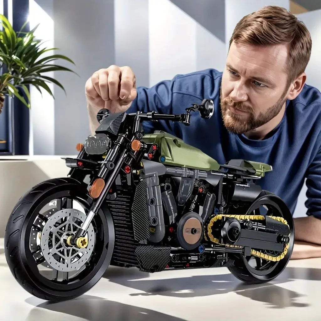 Hakinang Leilong Motorcycle Building Blocks Children’s Toy Model as a Birthday, Christmas, or Thanksgiving Gift for Kids - ToylandEU