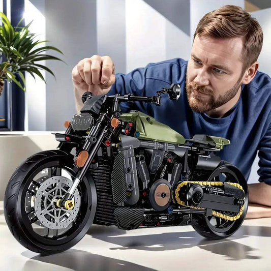 Hakinang Leilong Motorcycle Building Blocks Children’s Toy Model as a Birthday, Christmas, or Thanksgiving Gift for Kids - ToylandEU