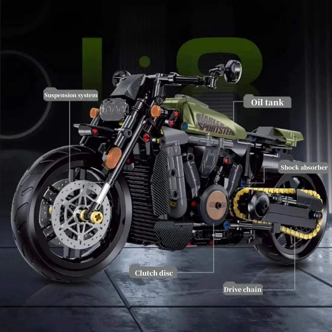Hakinang Leilong Motorcycle Building Blocks Children’s Toy Model as a Birthday, Christmas, or Thanksgiving Gift for Kids - ToylandEU