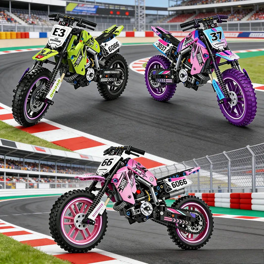  Lego Compatible Motorcycle Building Blocks STEM Kit CE -  ToylandEU™