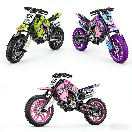  Lego Compatible Motorcycle Building Blocks STEM Kit CE -  ToylandEU™