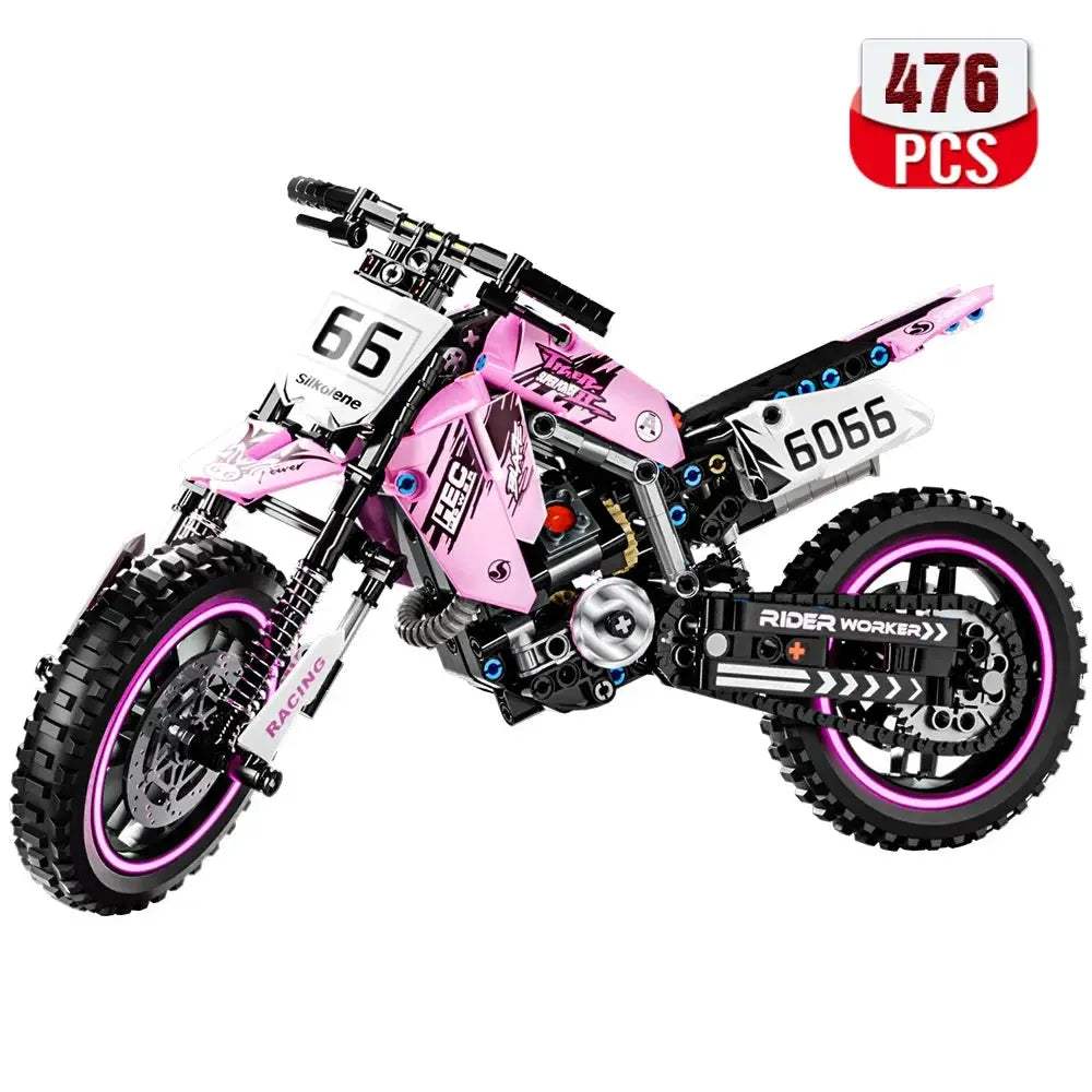  Lego Compatible Motorcycle Building Blocks STEM Kit CE -  ToylandEU™