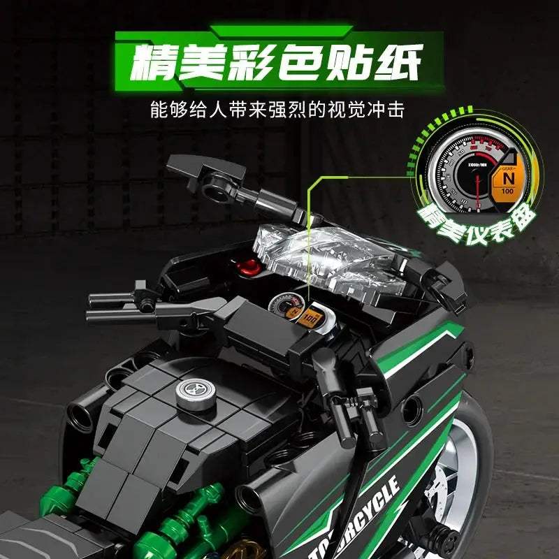 City Retro Technical Moto Car Building Blocks Racing Motobike Vehicle Bricks Toys for Children Gifts - ToylandEU
