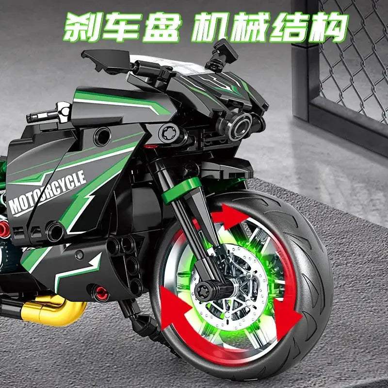City Retro Technical Moto Car Building Blocks Racing Motobike Vehicle Bricks Toys for Children Gifts - ToylandEU