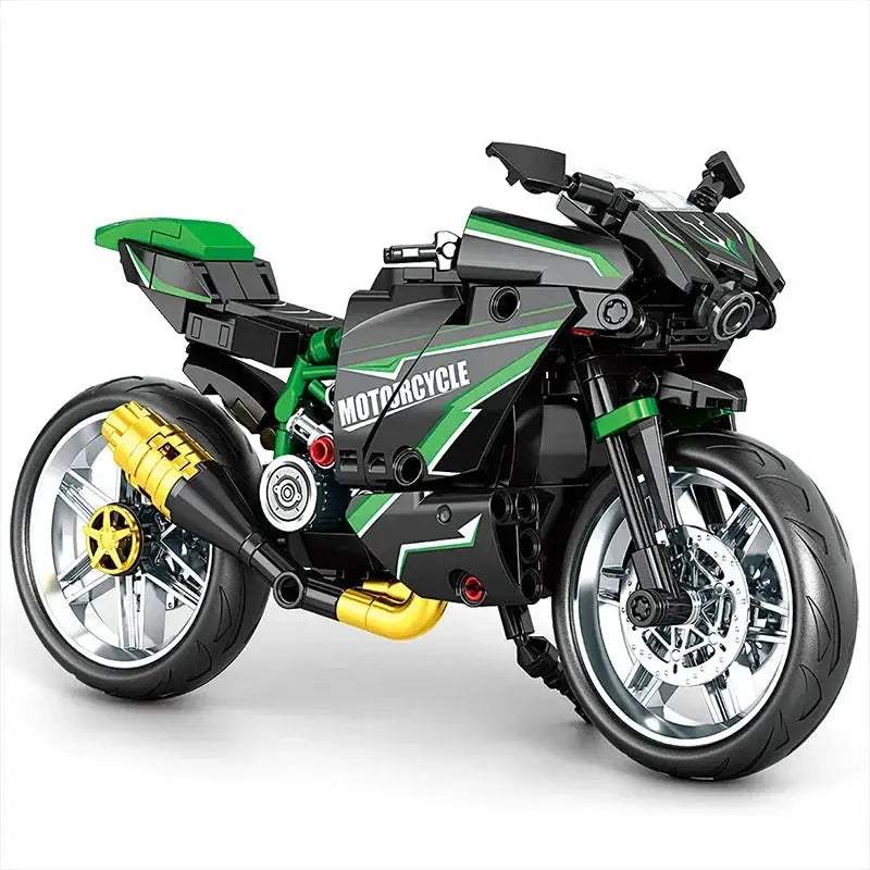 City Retro Technical Moto Car Building Blocks Racing Motobike Vehicle Bricks Toys for Children Gifts - ToylandEU