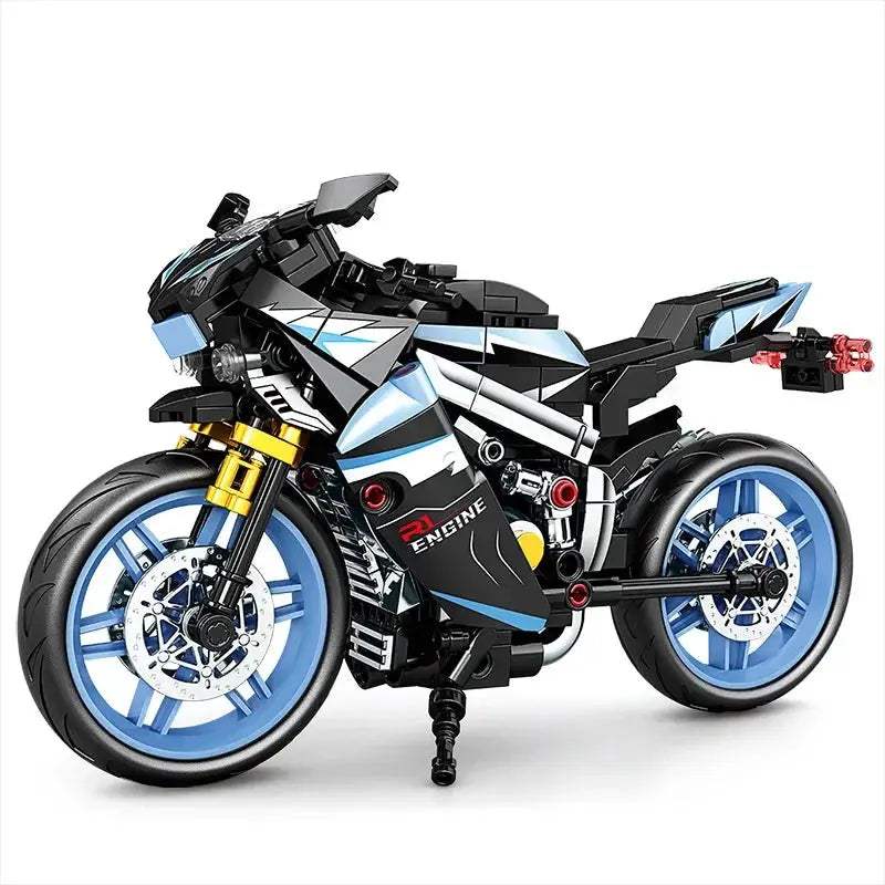 City Retro Technical Moto Car Building Blocks Racing Motobike Vehicle Bricks Toys for Children Gifts - ToylandEU