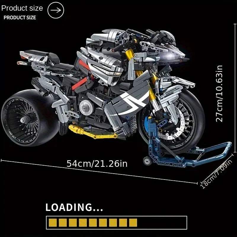  Lego Compatible Motorcycle Building Blocks With LED Lights -  ToylandEU™