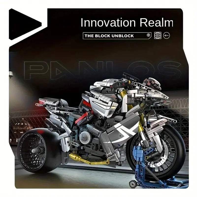  Lego Compatible Motorcycle Building Blocks With LED Lights -  ToylandEU™