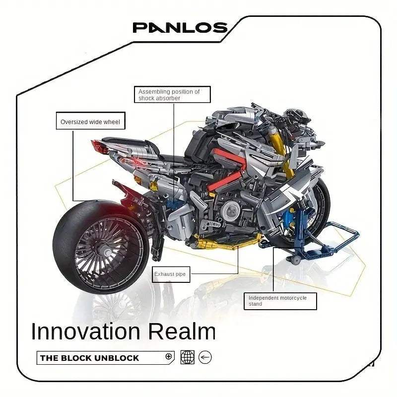  Lego Compatible Motorcycle Building Blocks With LED Lights -  ToylandEU™