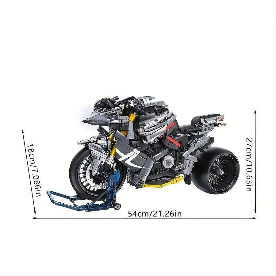  Lego Compatible Motorcycle Building Blocks With LED Lights -  ToylandEU™