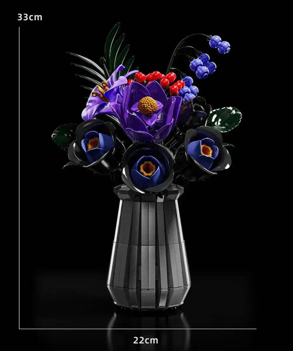 Lego Compatible Night Rose Flower Building Blocks Set For Wedding - ToylandEU