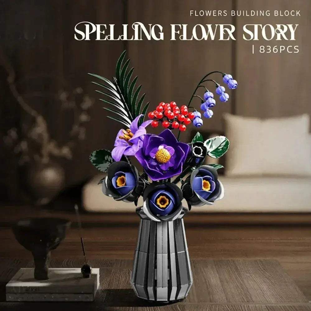 Lego Compatible Night Rose Flower Building Blocks Set For Wedding - ToylandEU