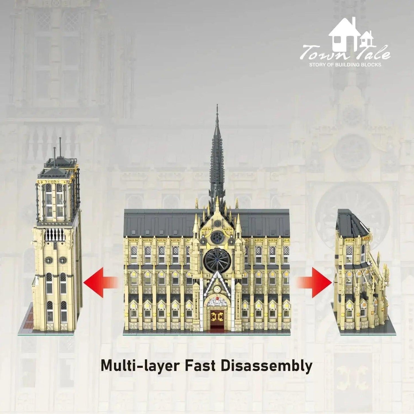  Lego Compatible Notre Dame Model Kit Challenging Build -  ToylandEU™