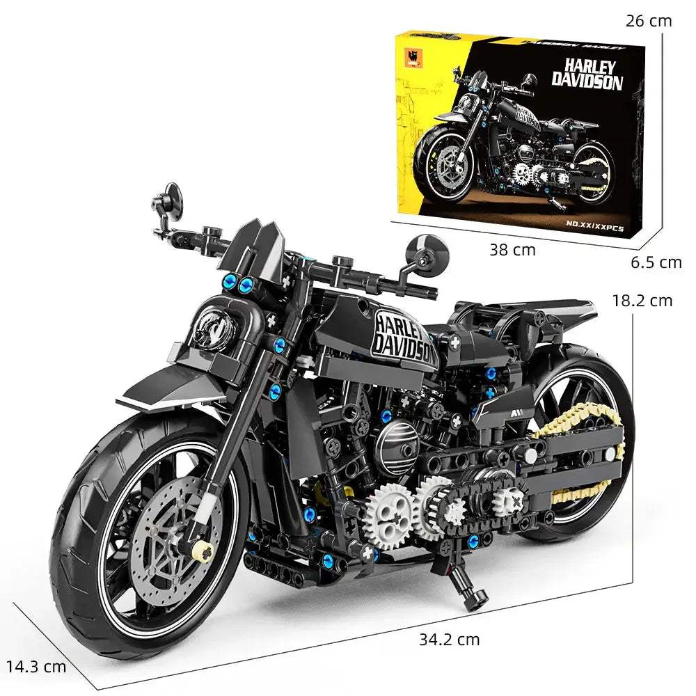 1:8 Classic Motorbike High-tech Model Building Blocks Set For Adults Bricks children Toys Gifts Vehicles Collection Room Decor - ToylandEU