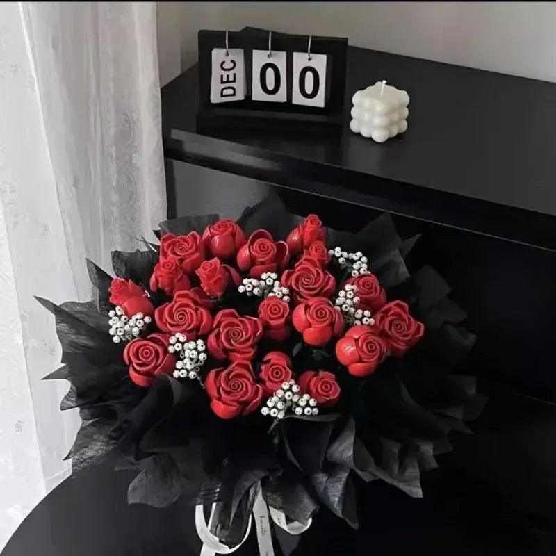  Lego Compatible Red Rose Building Blocks Gift -  ToylandEU™
