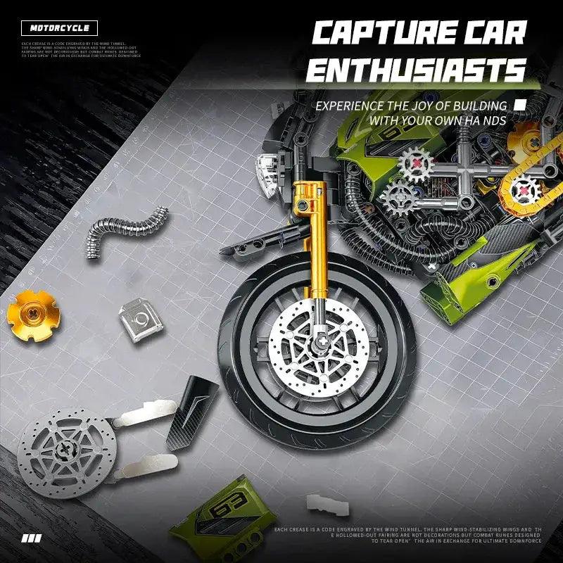  Lego Compatible Retro Motorcycle Building Bricks Set -  ToylandEU™