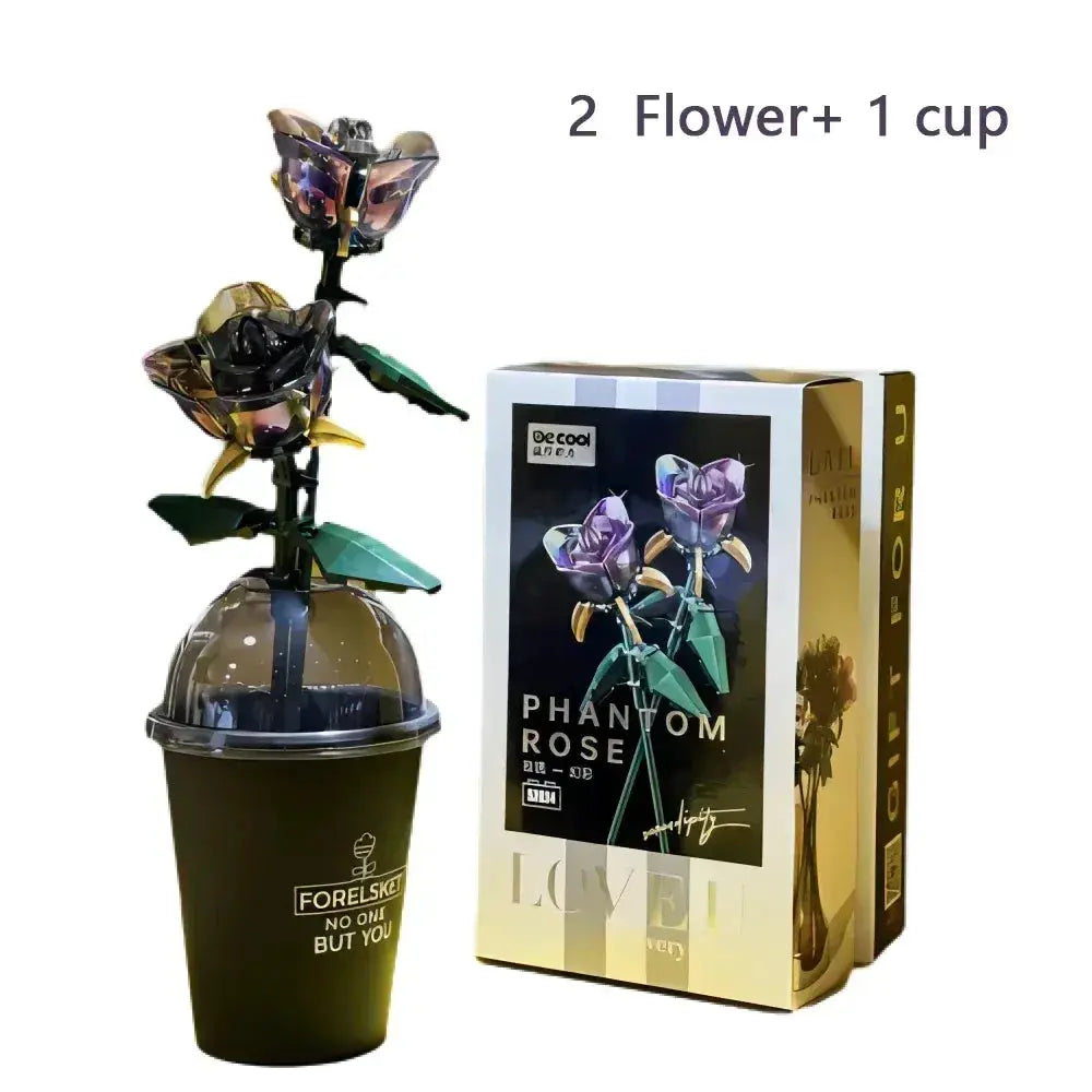 Lego Compatible Rose Bouquet Educational Building Blocks Set For Kids - ToylandEU