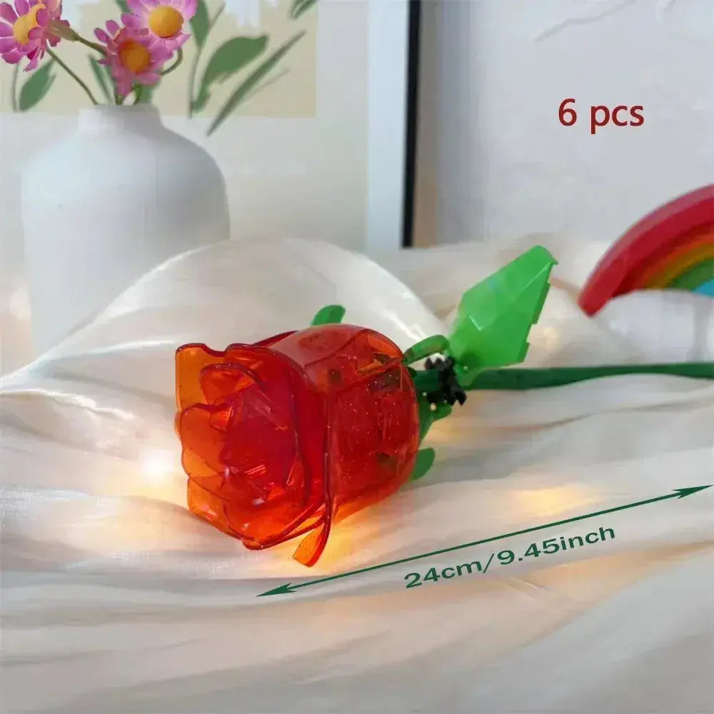 Lego Compatible Rose Bouquet Educational Building Blocks Set For Kids - ToylandEU