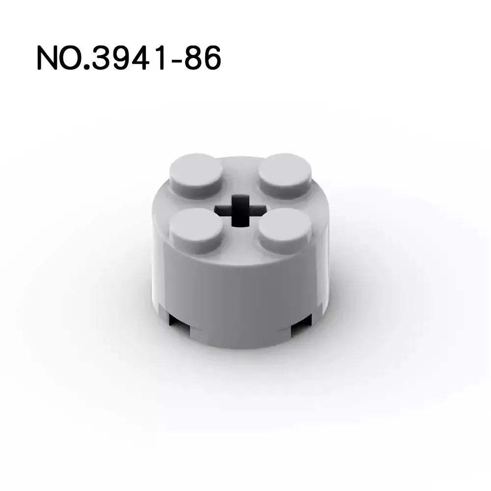 Lego Compatible Round Brick 2x2 With Axle Hole 50 Pcs - ToylandEU