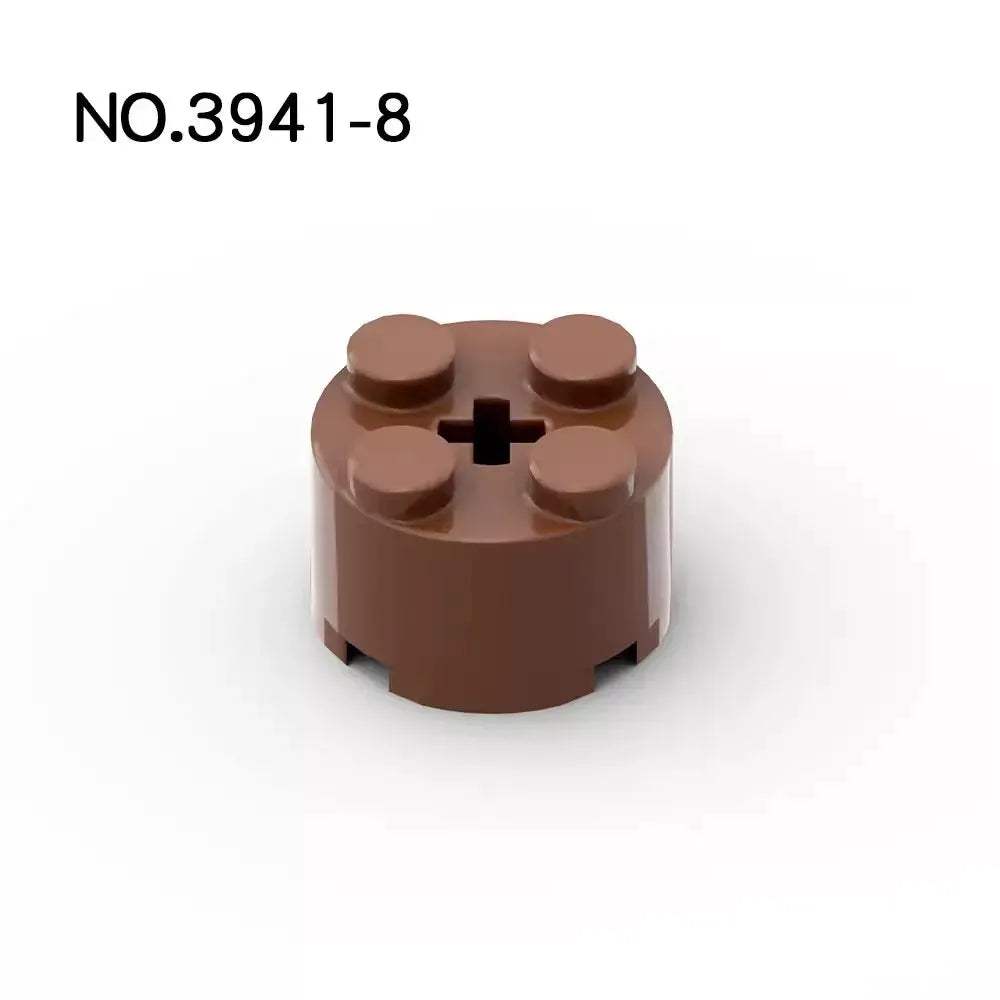 Lego Compatible Round Brick 2x2 With Axle Hole 50 Pcs - ToylandEU