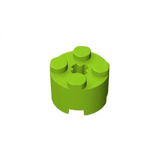 Lego Compatible Round Brick 2x2 With Axle Hole 50 Pcs - ToylandEU