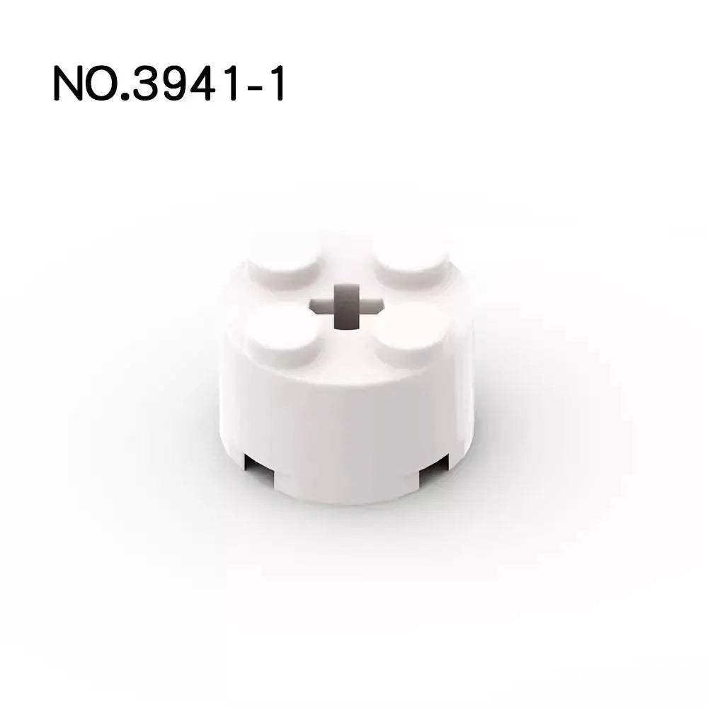 Lego Compatible Round Brick 2x2 With Axle Hole 50 Pcs - ToylandEU