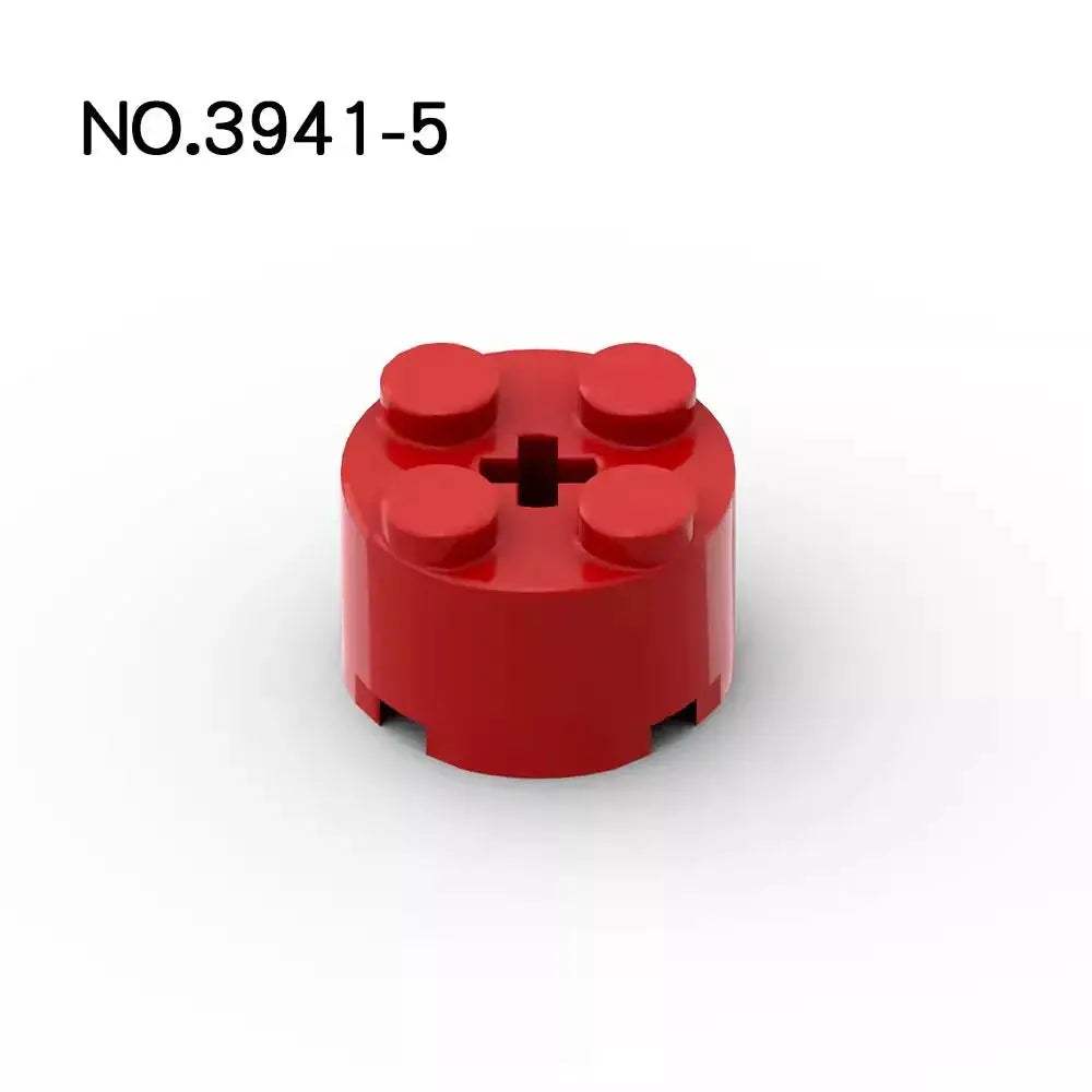 Lego Compatible Round Brick 2x2 With Axle Hole 50 Pcs - ToylandEU