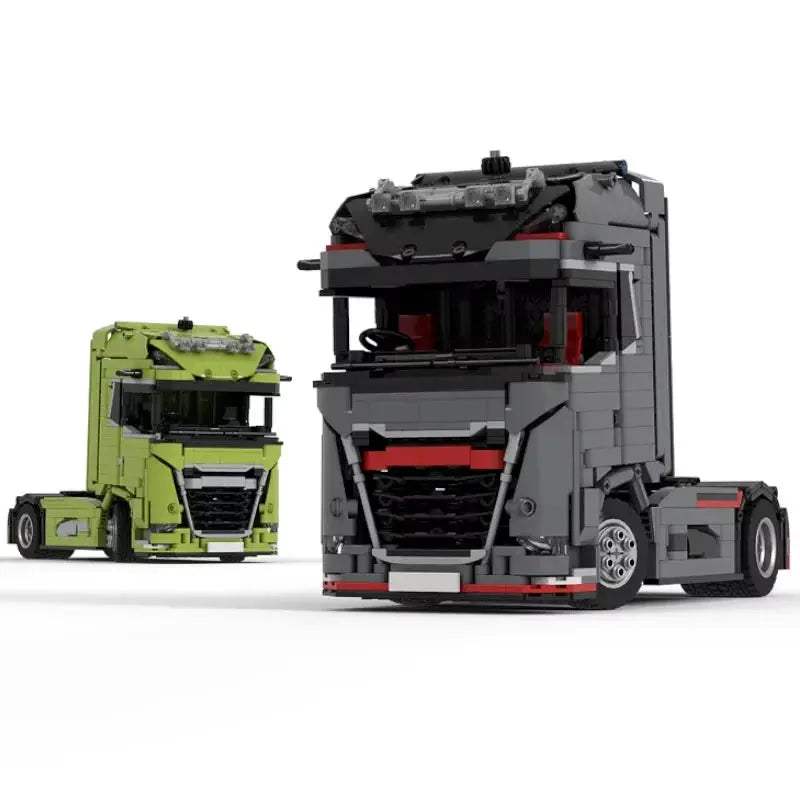 Building Block MOC-178876-184207 Semi-trailer Truck Front Splicing Model Children Boys Puzzle Education Birthday Christmas Gift - ToylandEU
