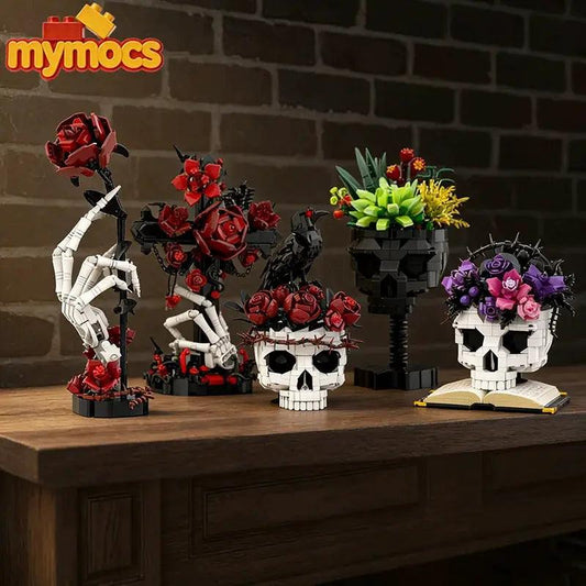  Lego Compatible Skull Roses Building Blocks Set Gothic -  ToylandEU™