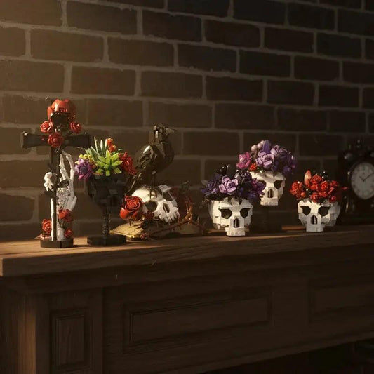  Lego Compatible Skull Roses Building Blocks Set Gothic -  ToylandEU™