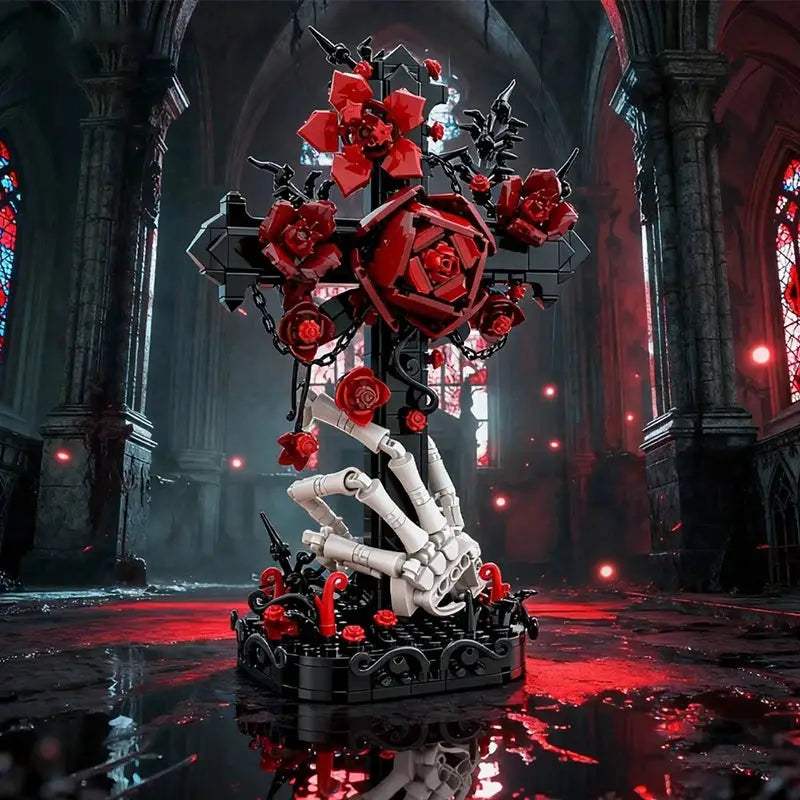  Lego Compatible Skull Roses Building Blocks Set Gothic -  ToylandEU™