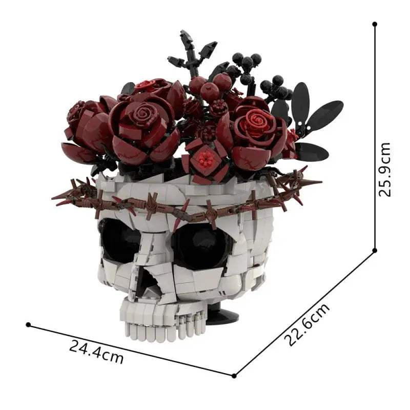  Lego Compatible Skull Roses Building Blocks Set Gothic -  ToylandEU™
