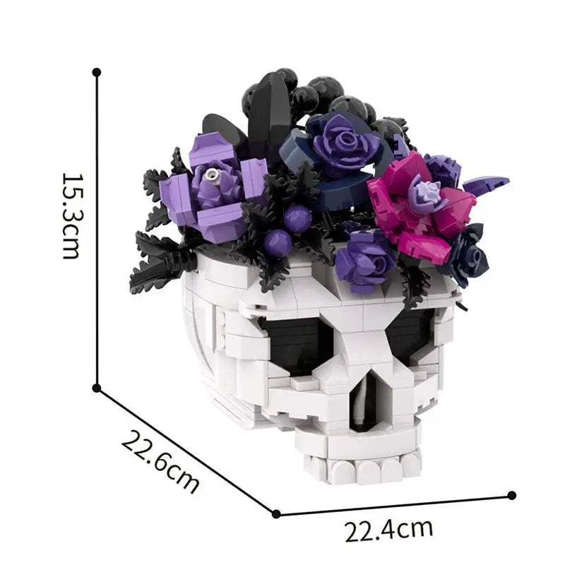  Lego Compatible Skull Roses Building Blocks Set Gothic -  ToylandEU™