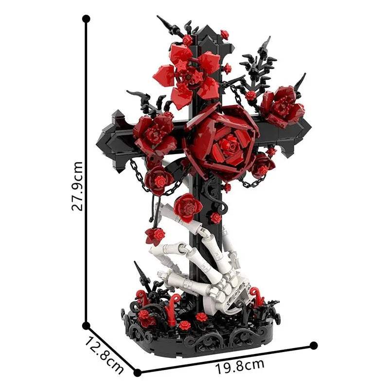  Lego Compatible Skull Roses Building Blocks Set Gothic -  ToylandEU™
