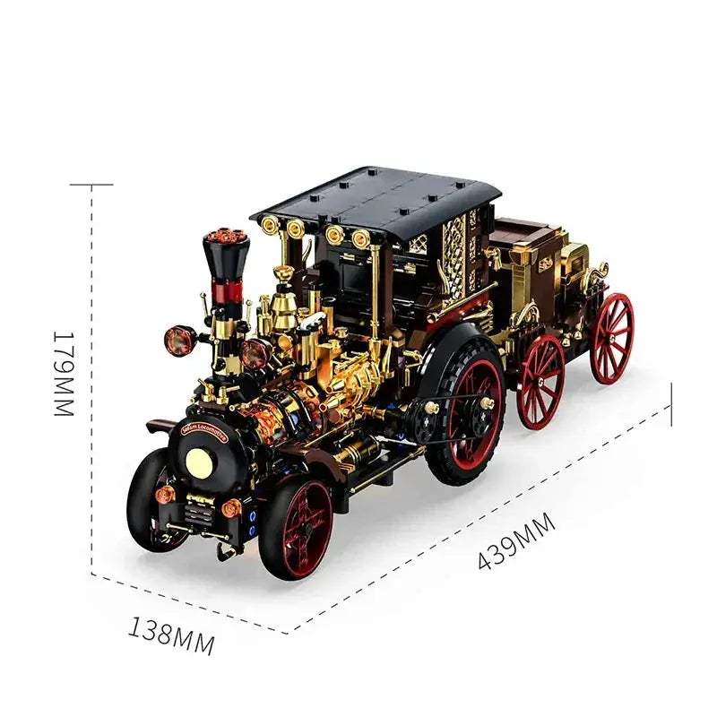 Lego Compatible Steampunk Building Blocks Vintage Steam Car Kit - ToylandEU