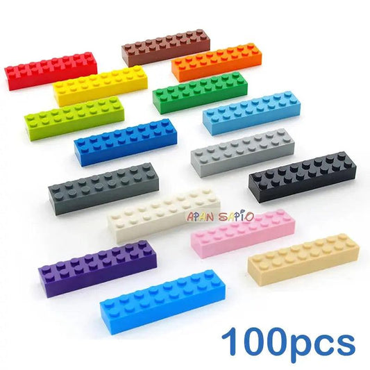  Lego Compatible Thick 2x8 Building Blocks Educational -  ToylandEU™