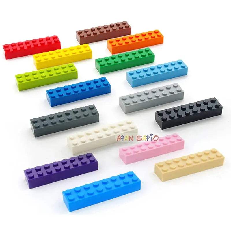  Lego Compatible Thick 2x8 Building Blocks Educational -  ToylandEU™