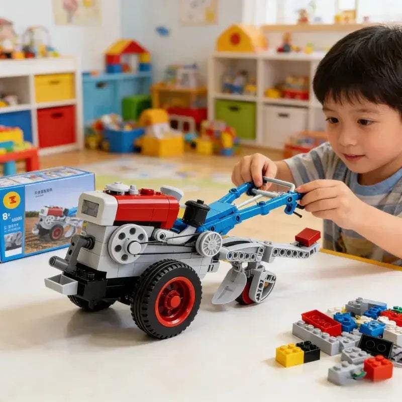 Lego Compatible Tractor Building Blocks Educational Toy - ToylandEU