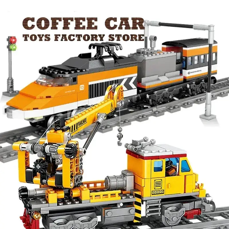 Lego Compatible Train Bricks With Railway Track And Locomotive - ToylandEU
