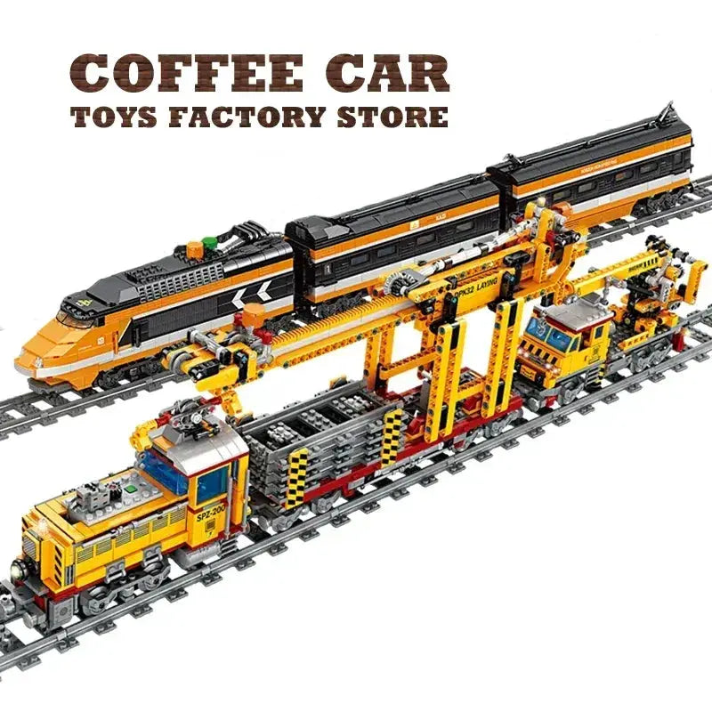 Lego Compatible Train Bricks With Railway Track And Locomotive - ToylandEU