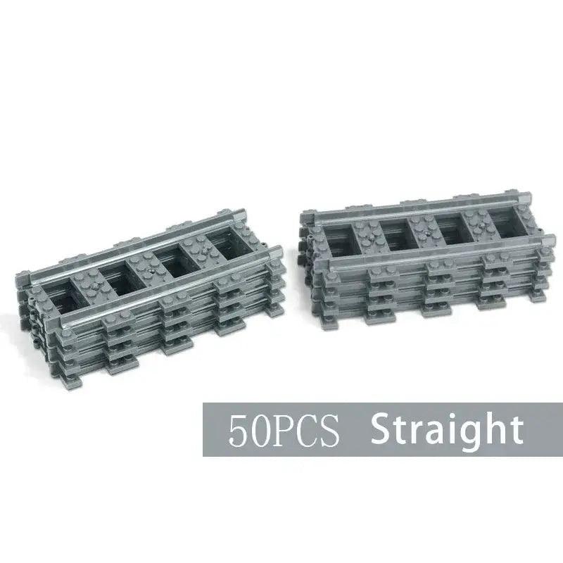  Lego Compatible Train Tracks Curved Rails Straight CE -  ToylandEU™