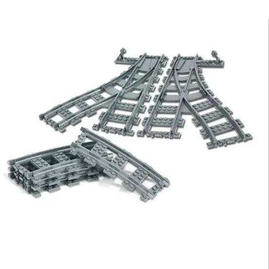  Lego Compatible Train Tracks Curved Rails Straight CE -  ToylandEU™